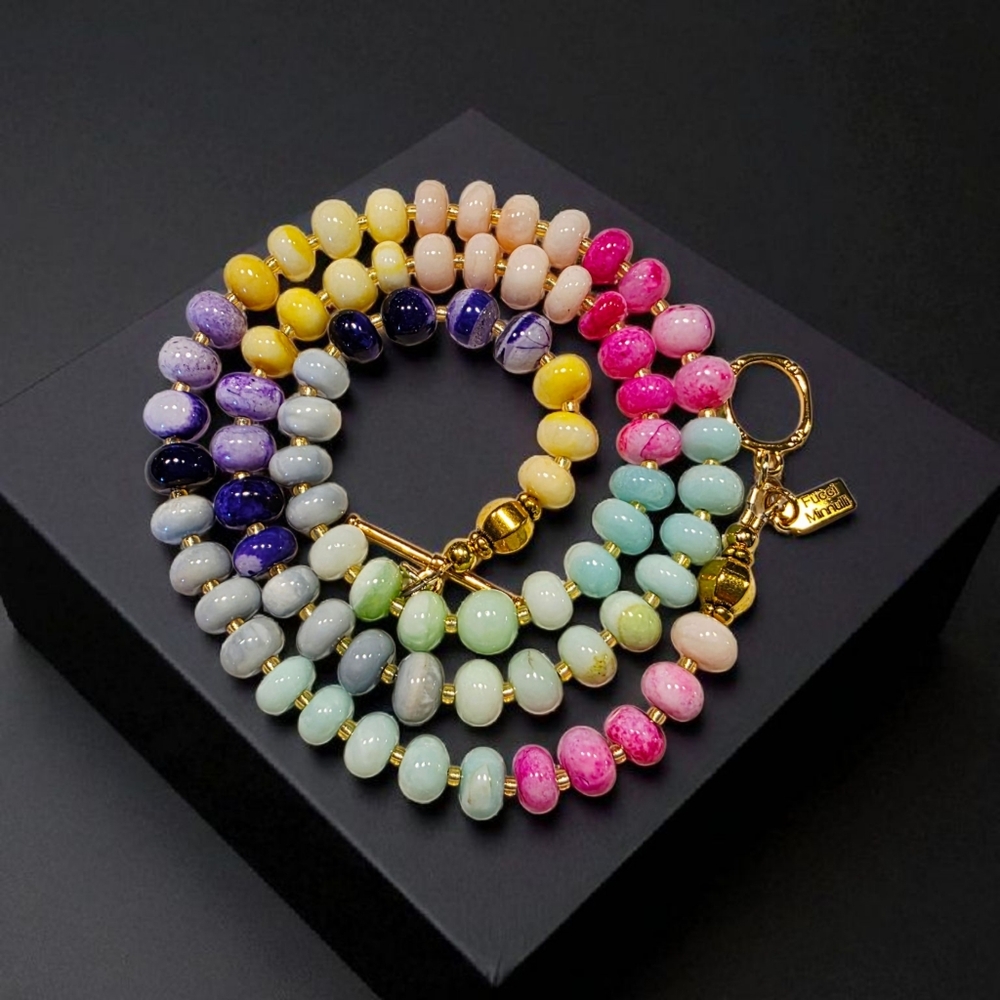 SALE!! Opal Smooth Bead Necklace 22"